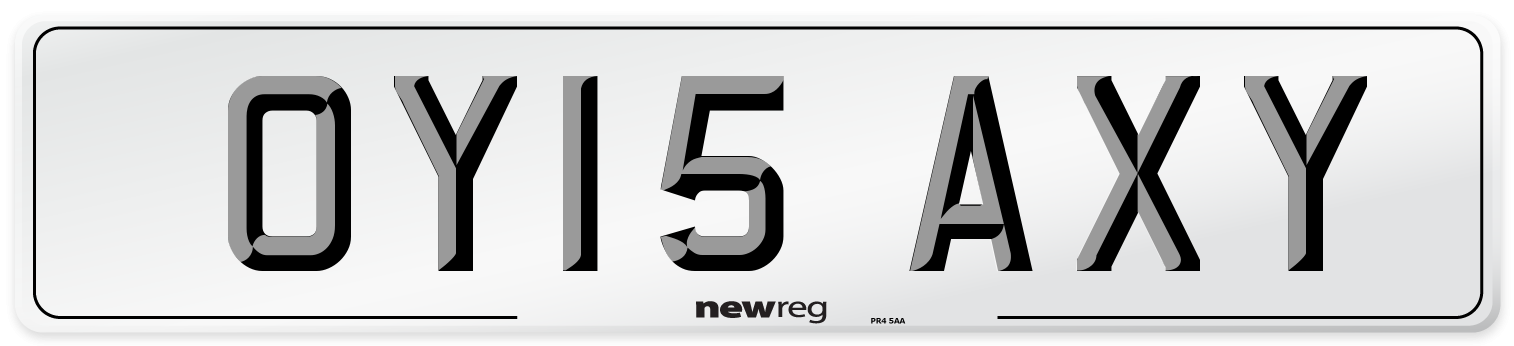 OY15 AXY Number Plate from New Reg